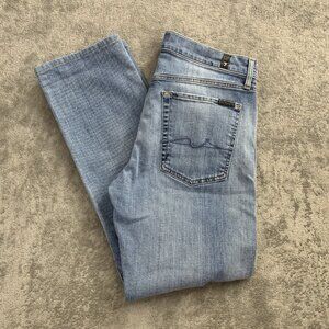 7 for all Mankind Slimmy Jeans Mens 32x28” Blue Denim Luxe Performance Casual
